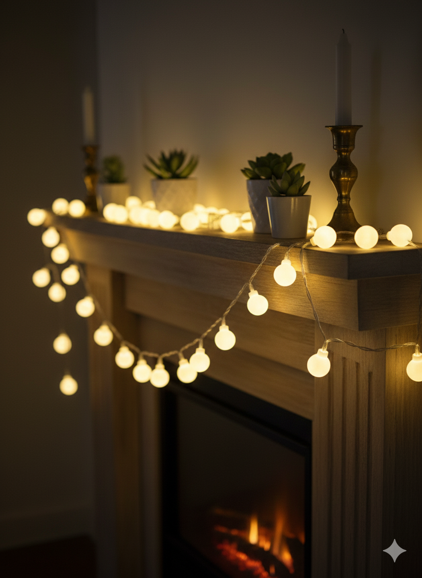 1,5 metre beyaz boncuk led 