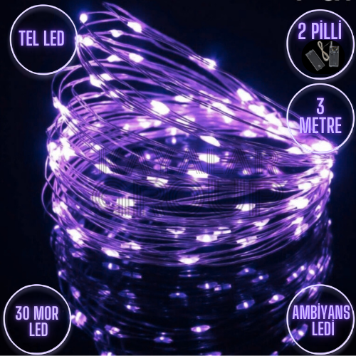 3 M Mor Peri Led Tel Led 2 Pilli