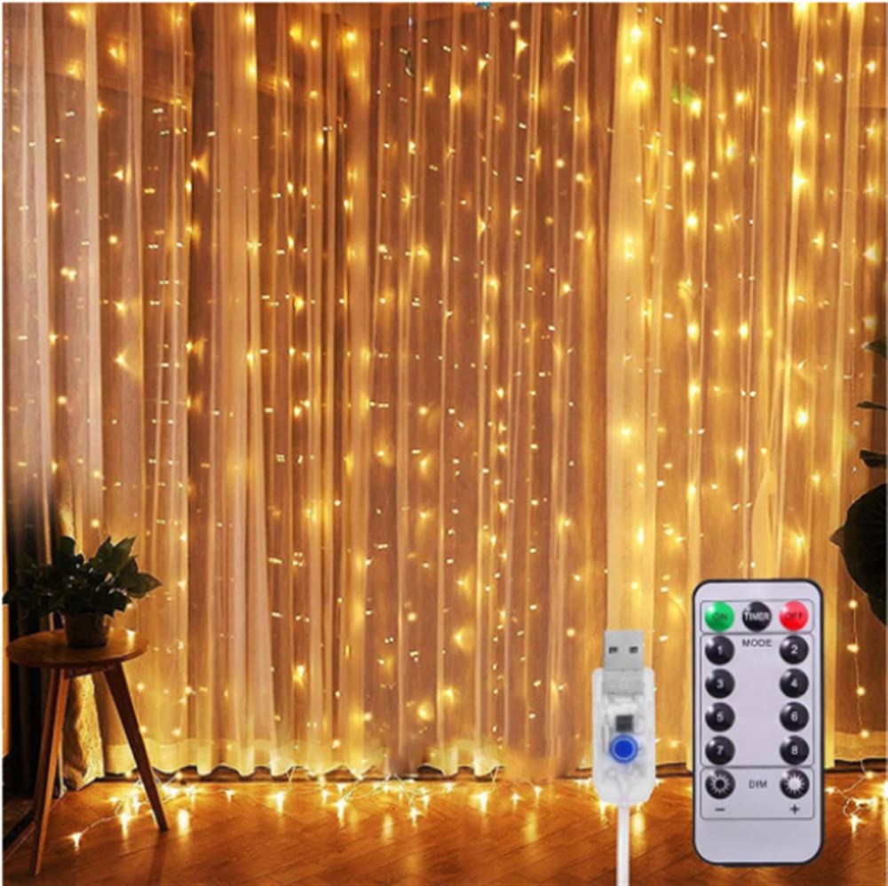 3X3 GÜNIŞIĞI PERDE LED 8 ANİMASYONLU USB GİRİŞLİ