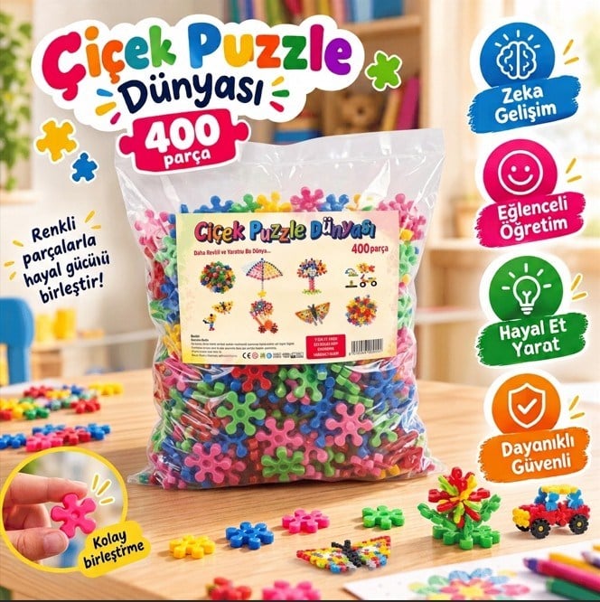 400'lü Mozaik Çiçek Puzzle