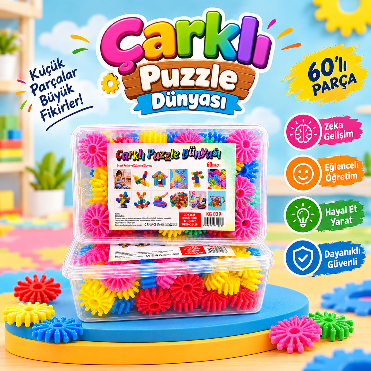 60'lı Çarklı Puzzle