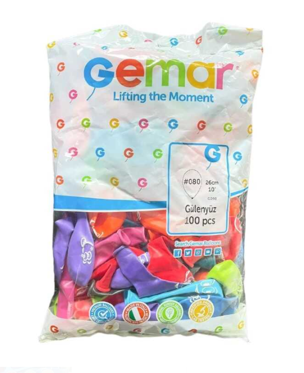 Gemar Gülenyüz Balon 100 Adet