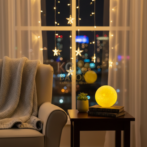 Işıklı Ledli Ay Küre 