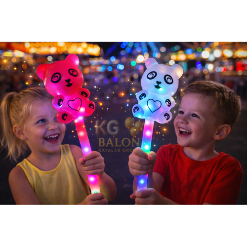 Led Işıklı Büyük Boy Panda Pilli Oyuncak