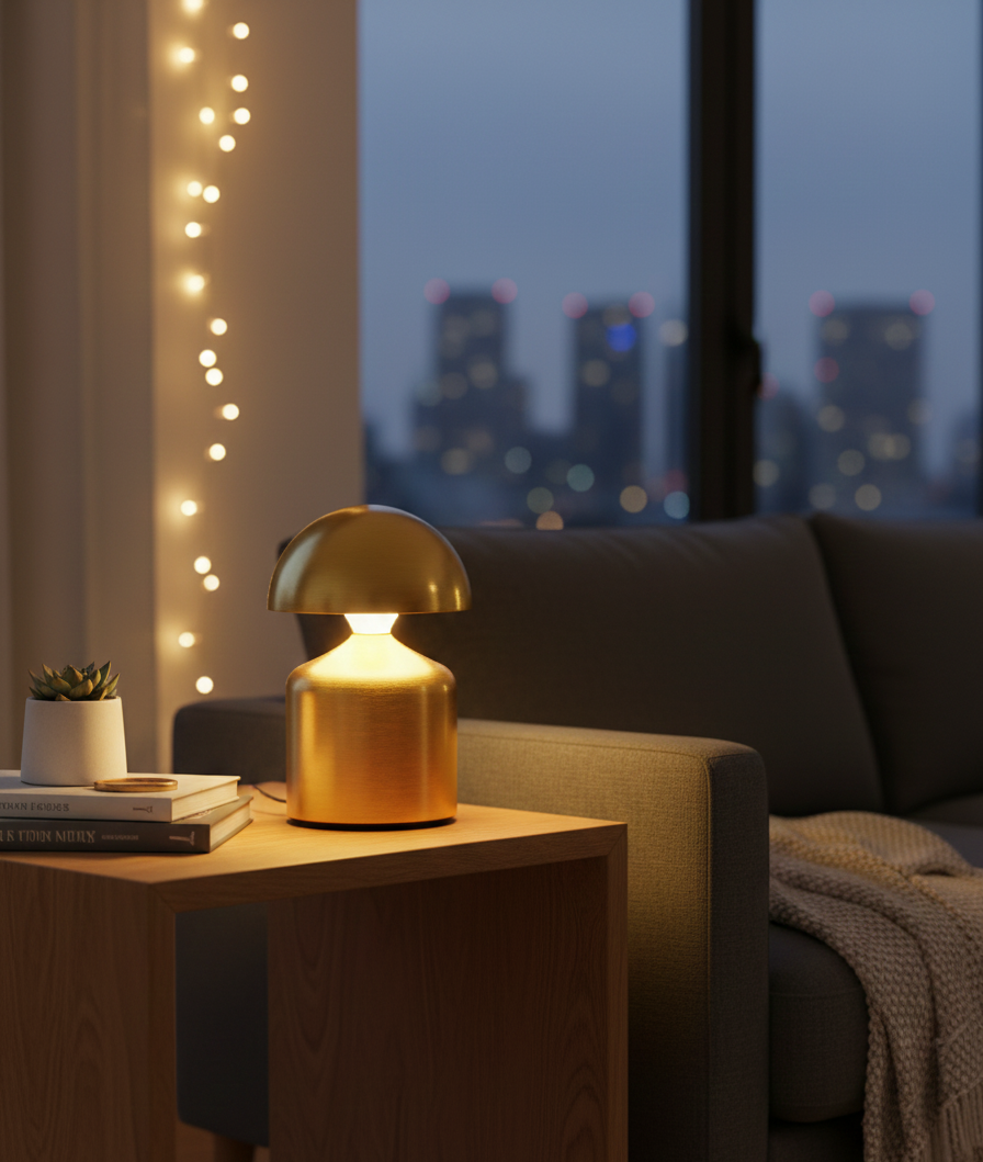 Mini Mantar Masa Üstü Led 