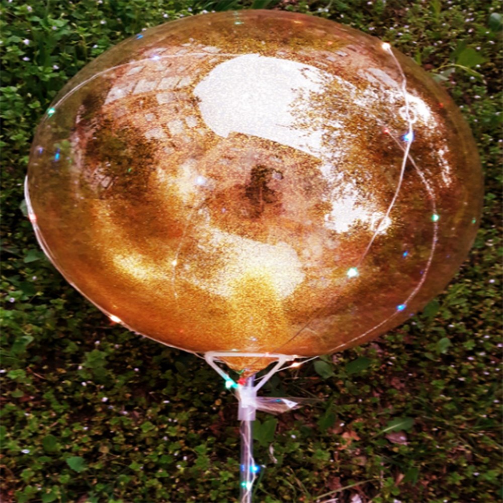 Simli 18 İnç Transparent Tpu Ledli Balon 