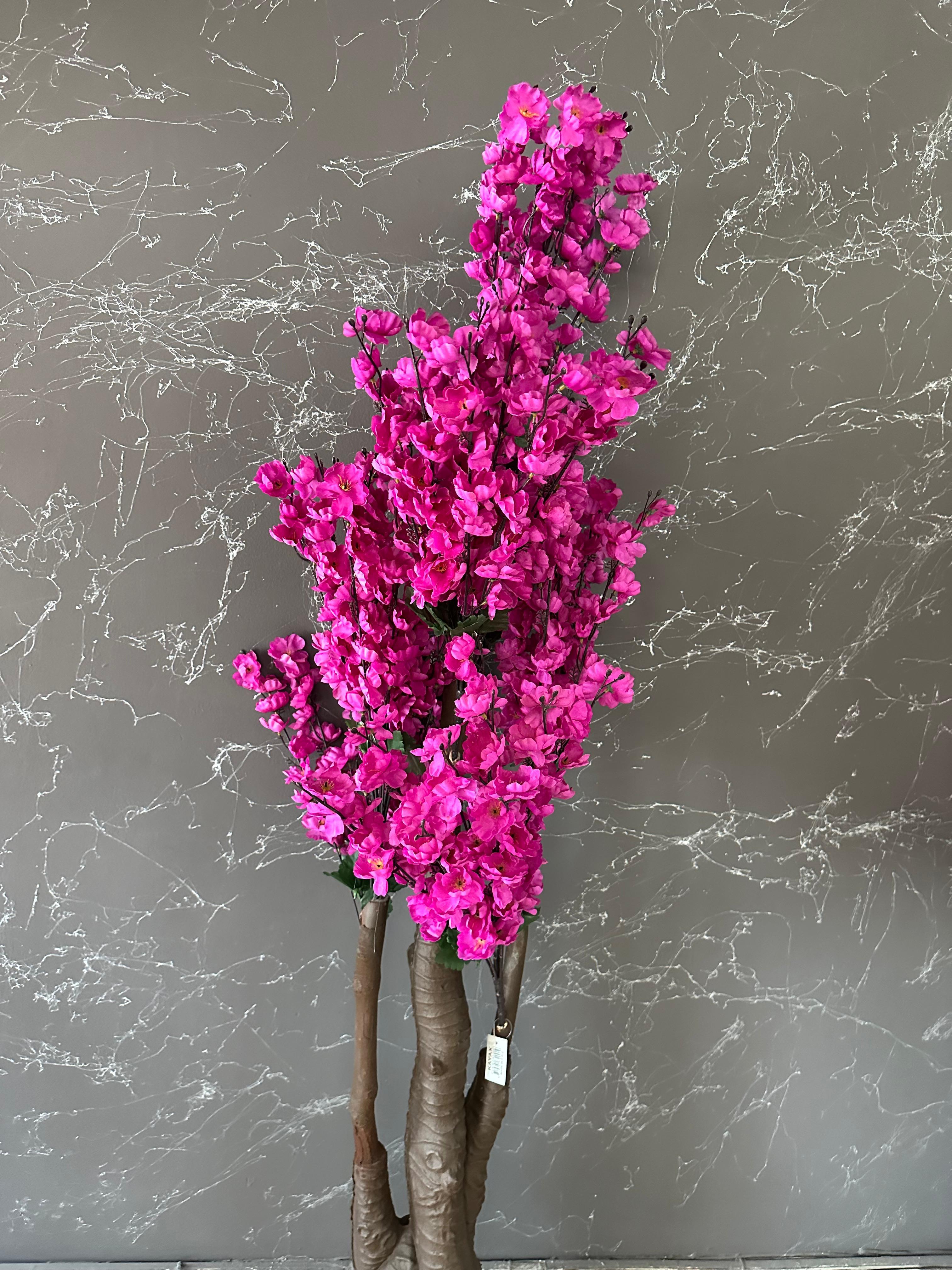Yapay Ağaç Japon Kiraz Çiçeği Hazır Gövdeli Bahardalı Ağacı 100cm Sakura Çiçeği