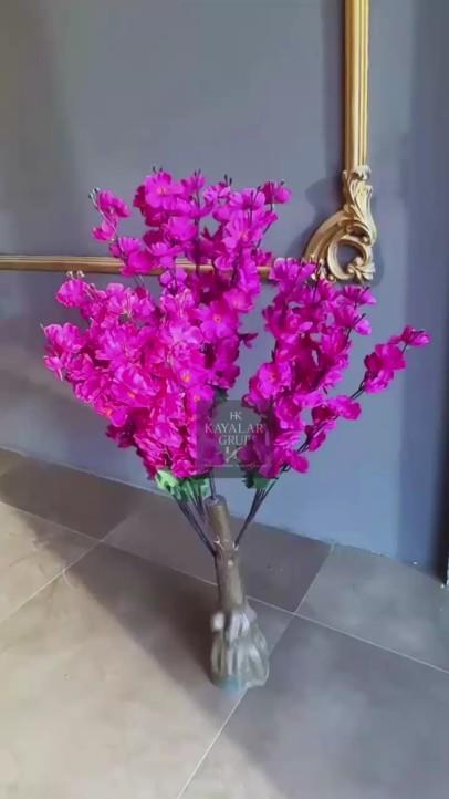 Yapay Ağaç Japon Kiraz Çiçeği Hazır Gövdeli Bahardalı Ağacı 100cm Sakura Çiçeği
