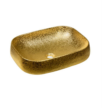 Euroser ® IH-415-27G Tezgah Üstü Altın Dokulu Çanak Lavabo