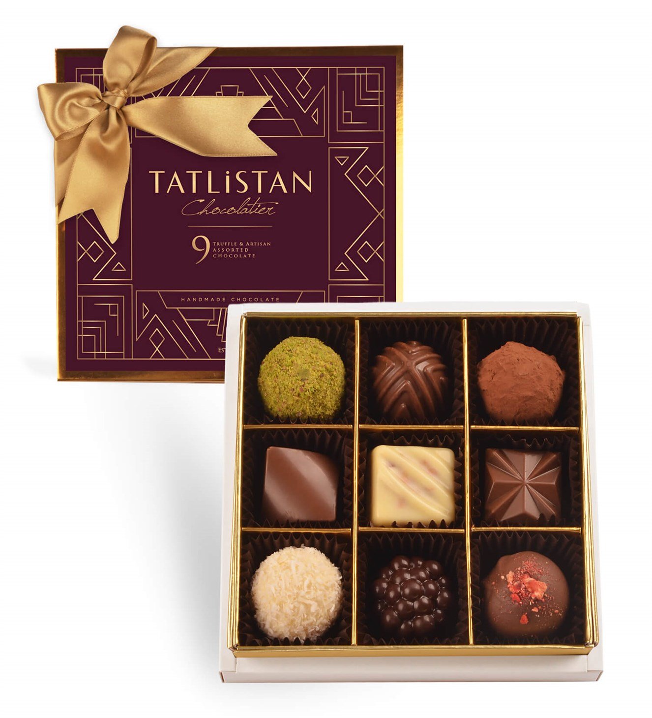 9 Çeşitli Artisan ve Trüf Çikolata 9'lu
