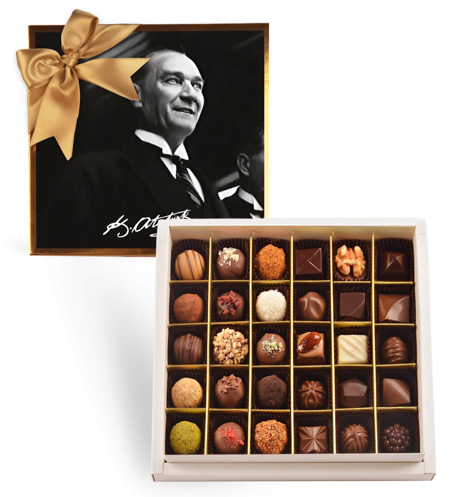 Atatürk ve İmzası | 30 Çeşitli Artisan Çikolata 30'lu