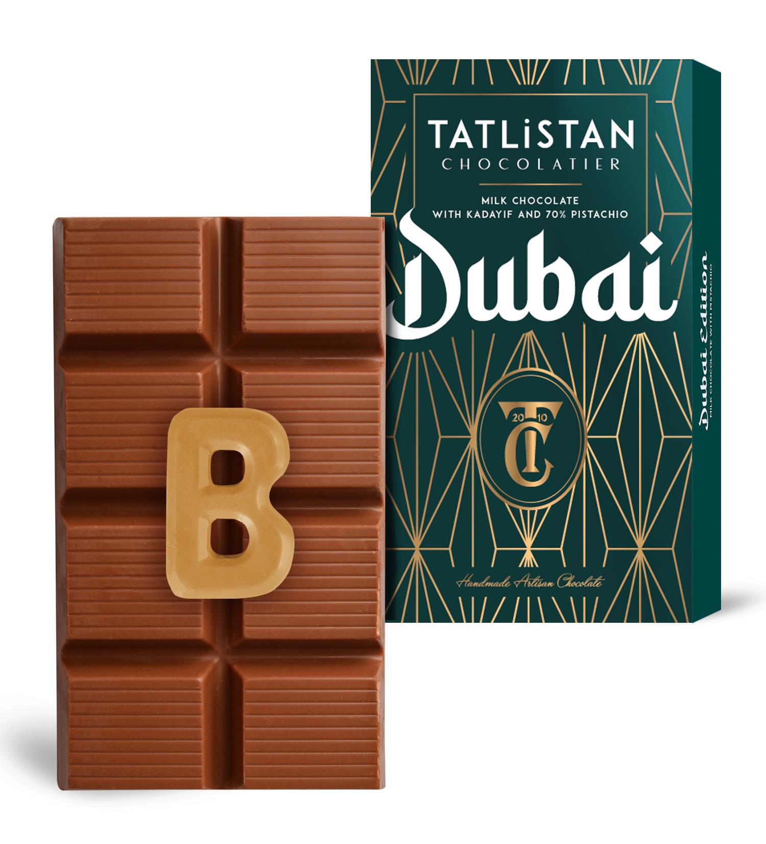 Kişiye Özel İsim Baş Harfli Dubai Çikolatası