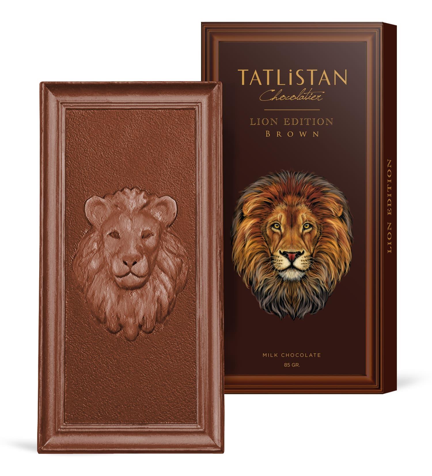 Aslan Figürlü Sütlü Tablet Çikolata - Çerçeve Serisi