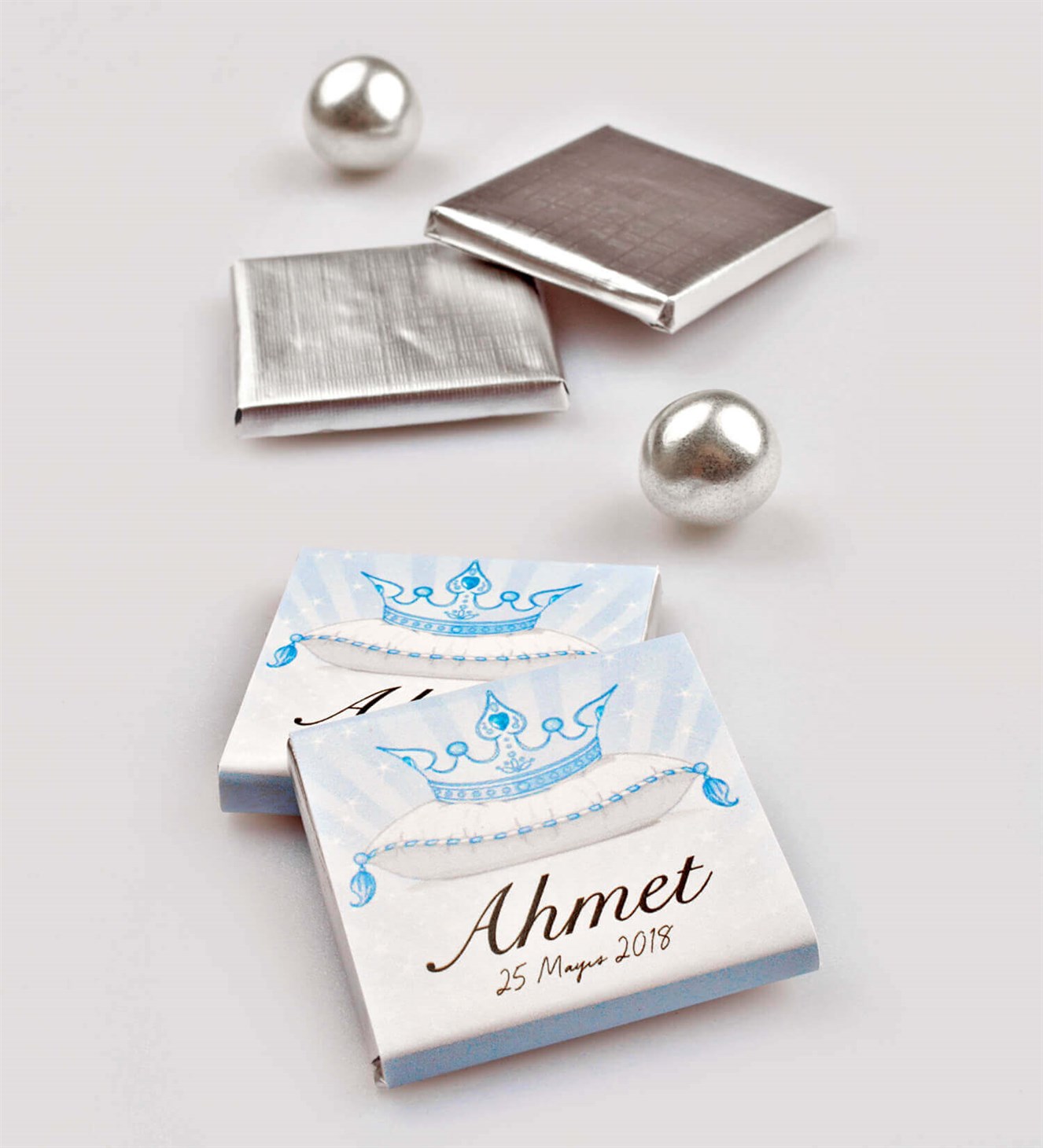 İsimli Taçlı Bebek Çikolatası