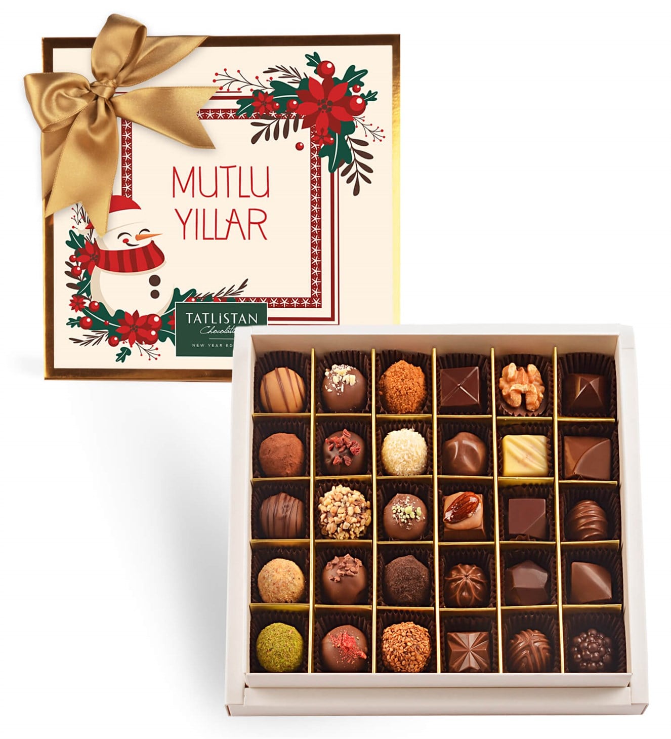 Kardan Adam ve Kokinalar 15 Çeşitli Artisan Çikolata 30'lu