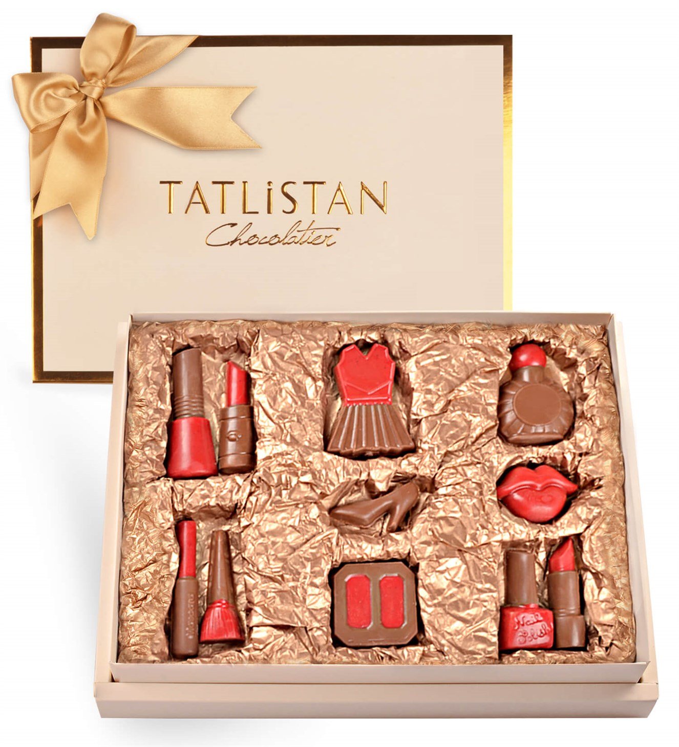 Kırmızı Makyaj Malzemeleri Çikolatala