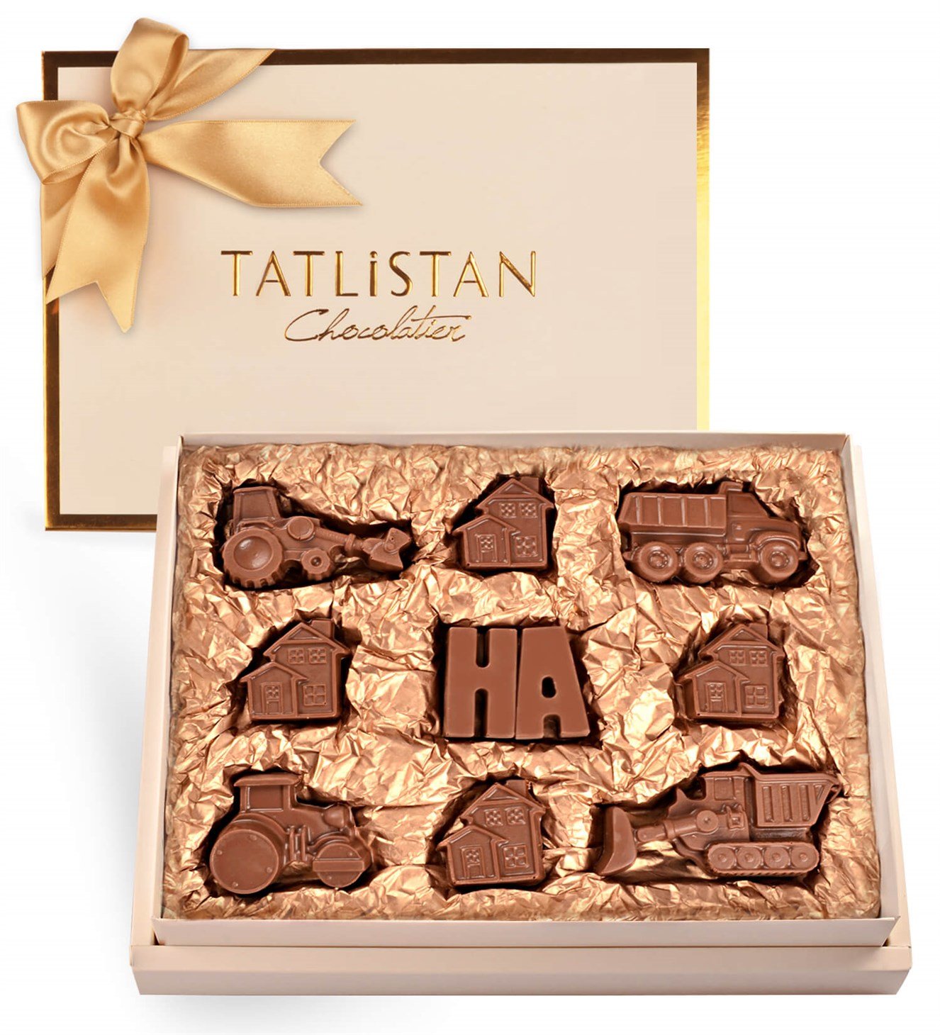 Kişiye Özel Baş Harf ve İş Makinalı İnşaat Çikolatası