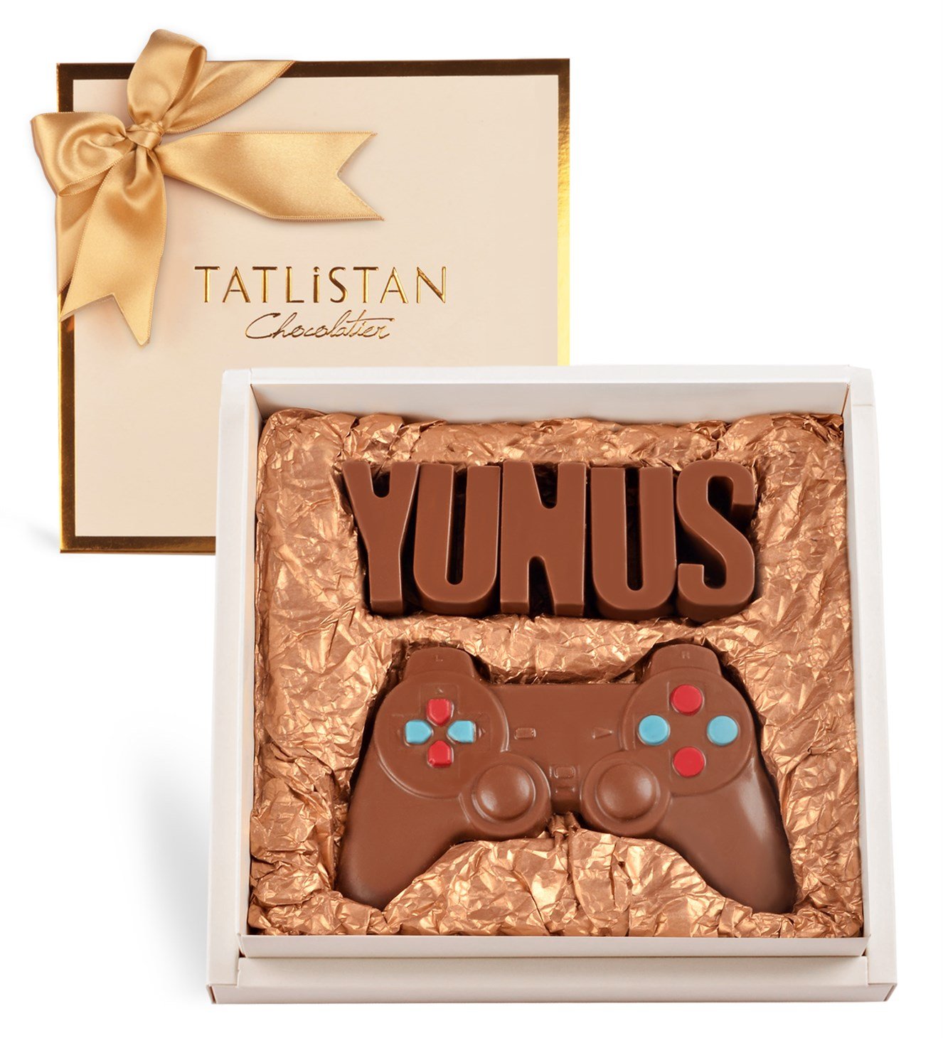 Kişiye Özel İsimli, Joystick Bordo Mavi Çikolata