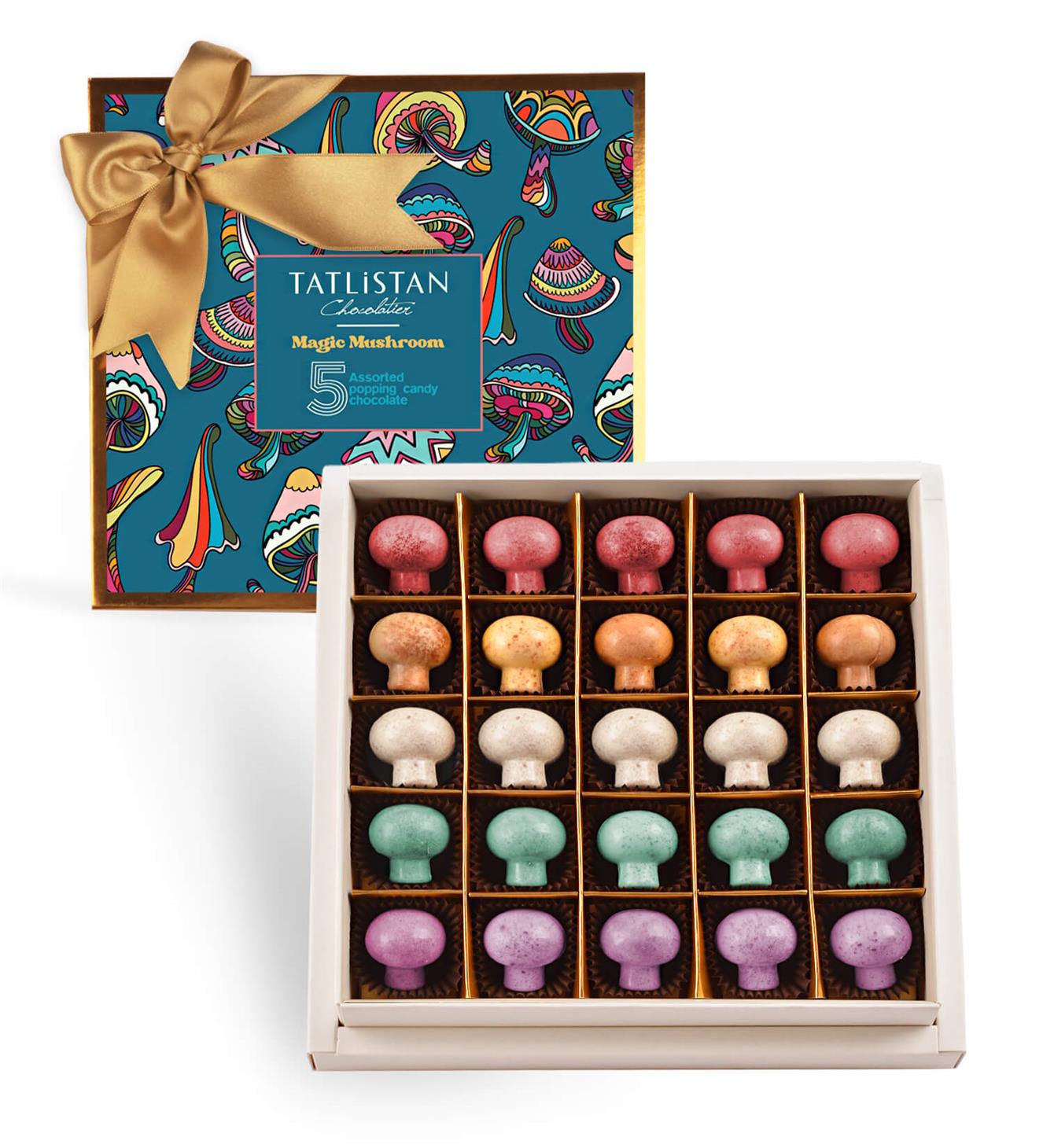 Magic Mushroom - 5 Çeşitli Patlayan Şekerli Mantar Çikolata