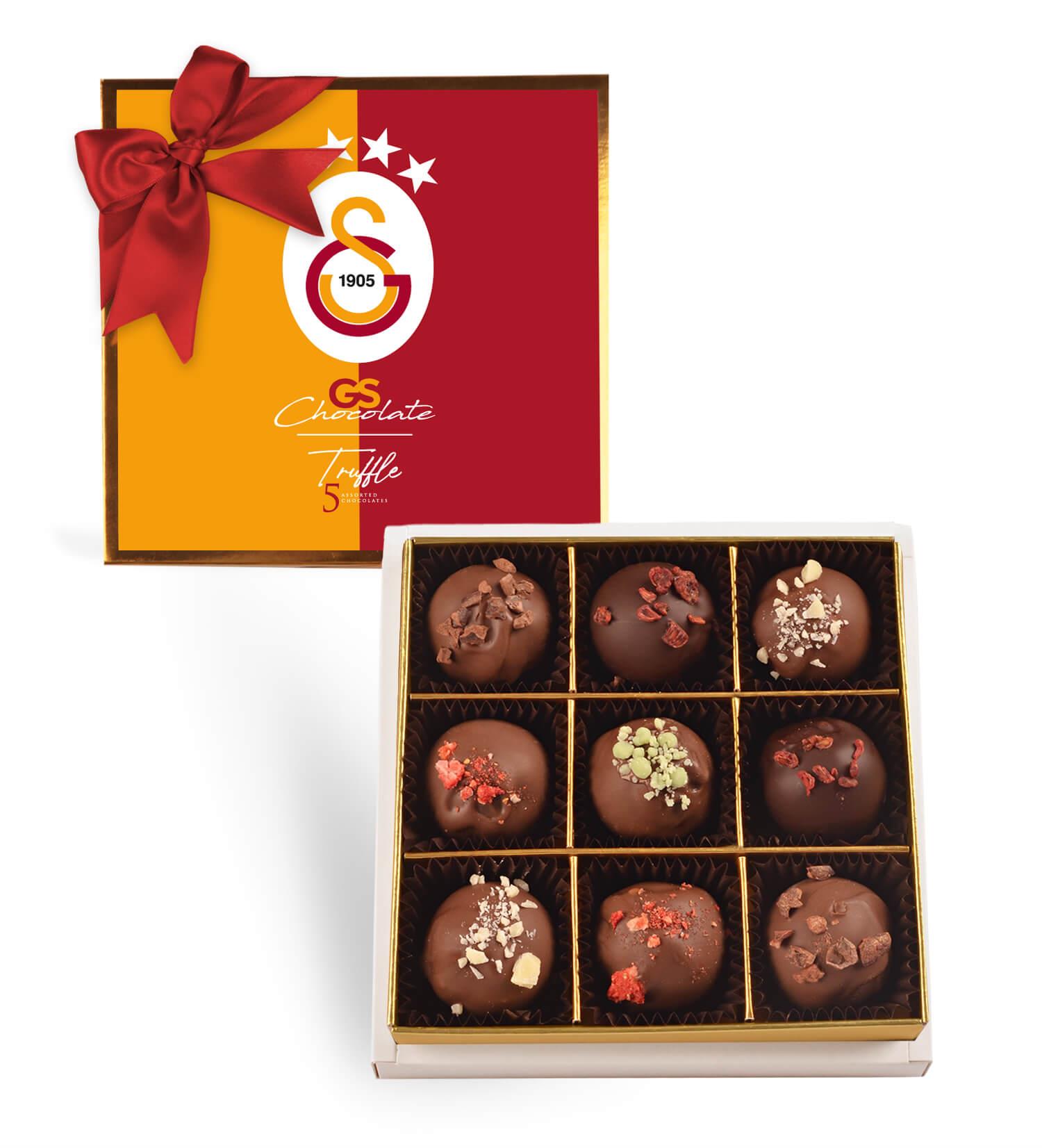 Galatasaray | Parçalı - 5 Çeşitli Trüf Çikolata 9'lu