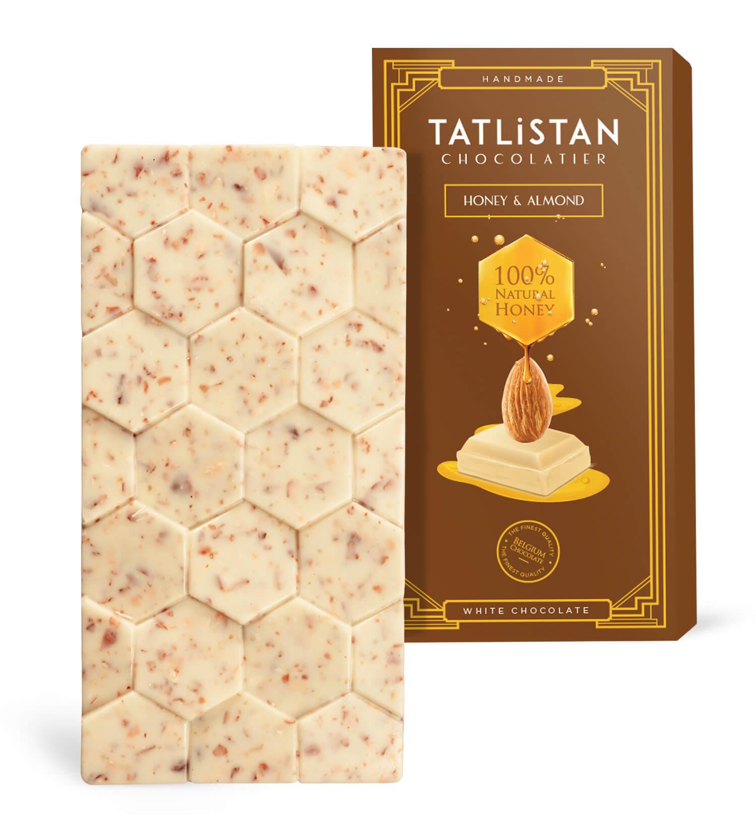 Bal & Bademli Beyaz Tablet Çikolata