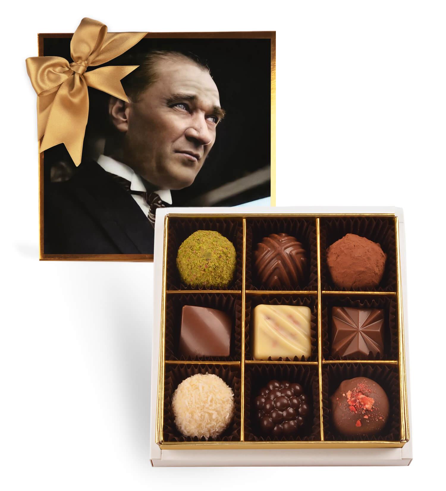 Atatürk Umuda Bakış  | 9 Çeşitli Artisan Çikolata 9'lu