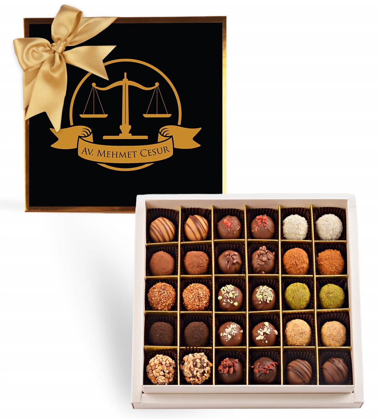Avukata Özel İsimli Trüf Çikolata