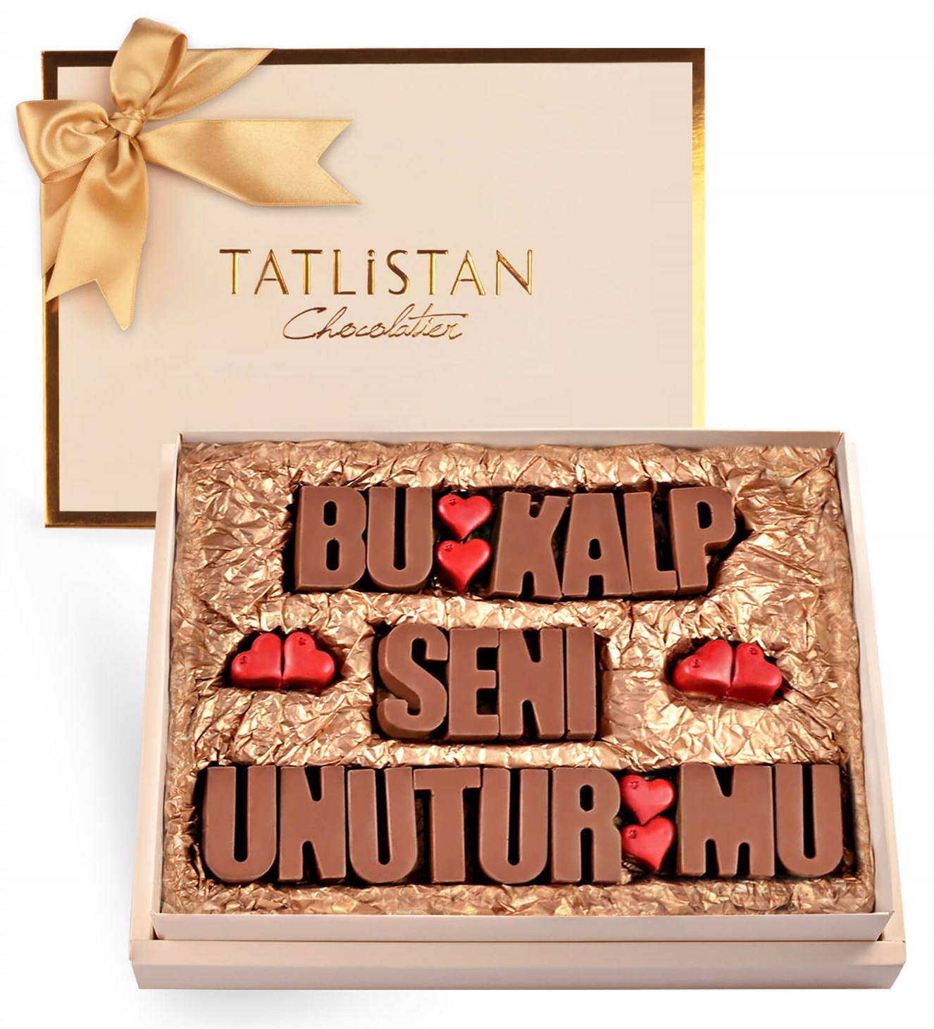 Bu Kalp Seni Unutur Mu Yazılı, Kırmızı Kalpli Çikolata