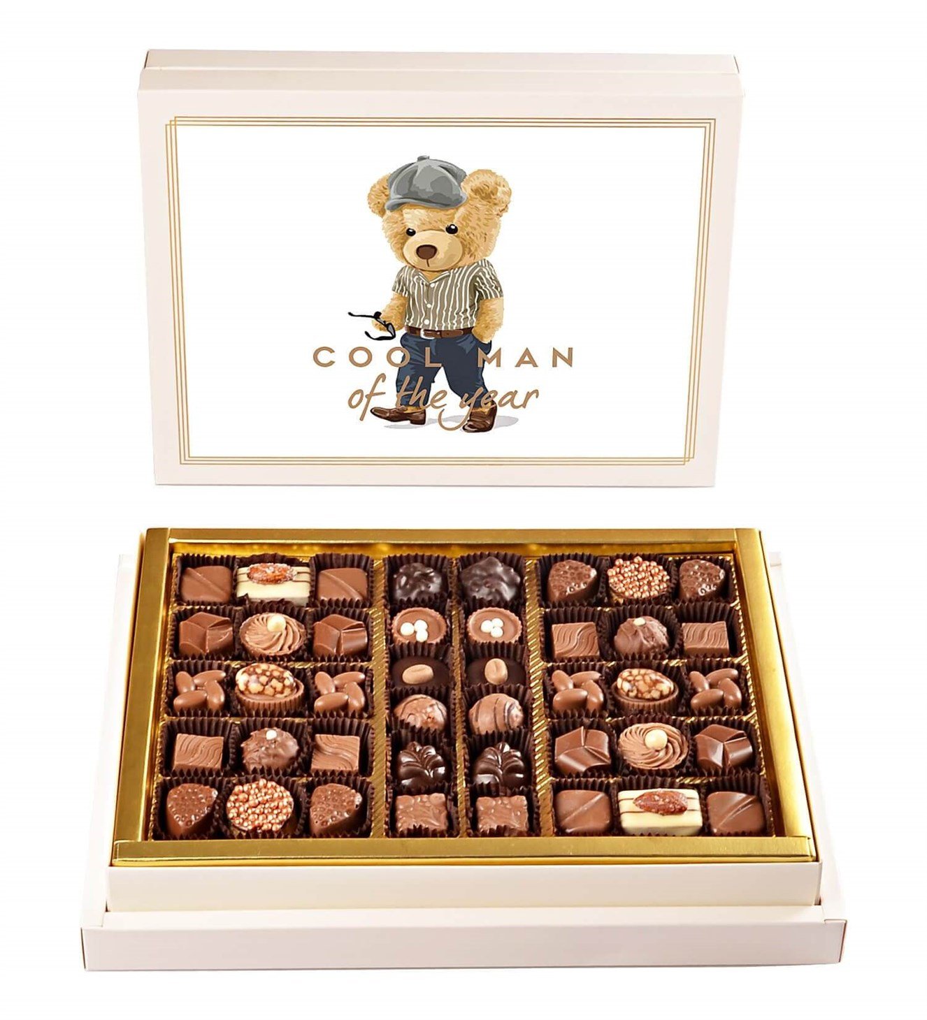 Cool Man Gri Şapkalı Teddy Spesiyal Çikolata 42'li