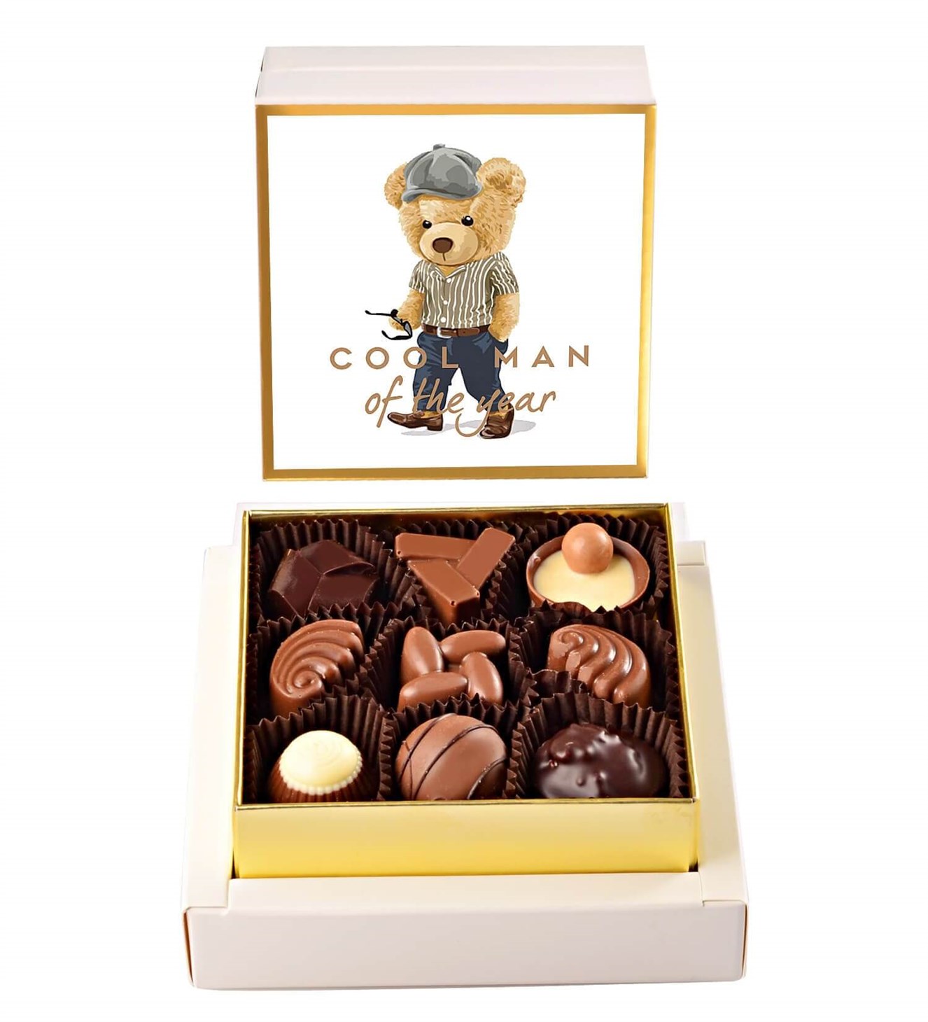 Cool Man Gri Şapkalı Teddy Spesiyal Çikolata 9'lu