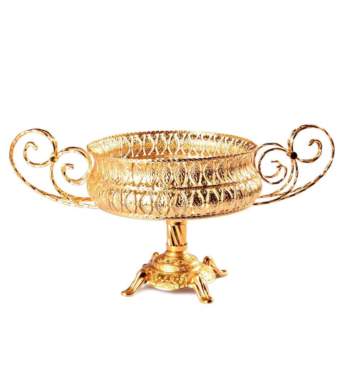 Gold Ayaklı Yuvarlak Aynalı Söz & Nişan Gondolu