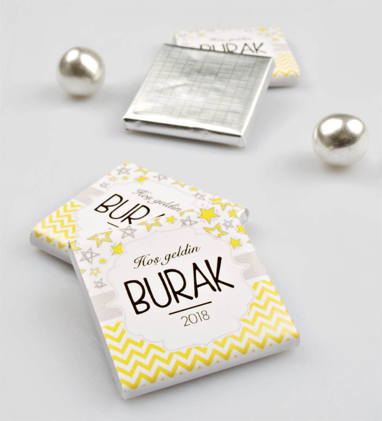 İsimli Yıldızlı Bebek Çikolatası