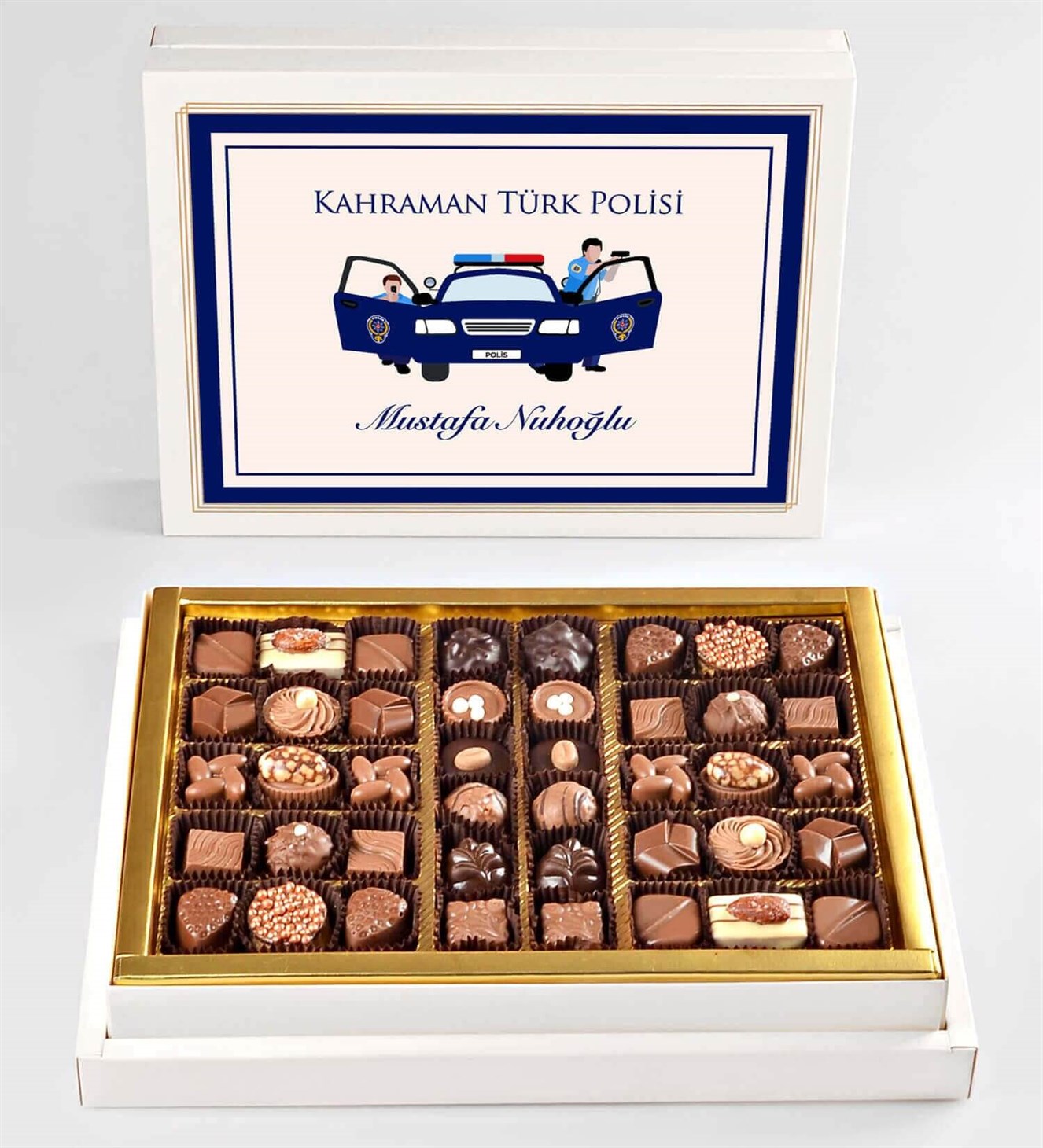 İsme Özel Kahraman Polis Spesiyal Çikolata 42'li