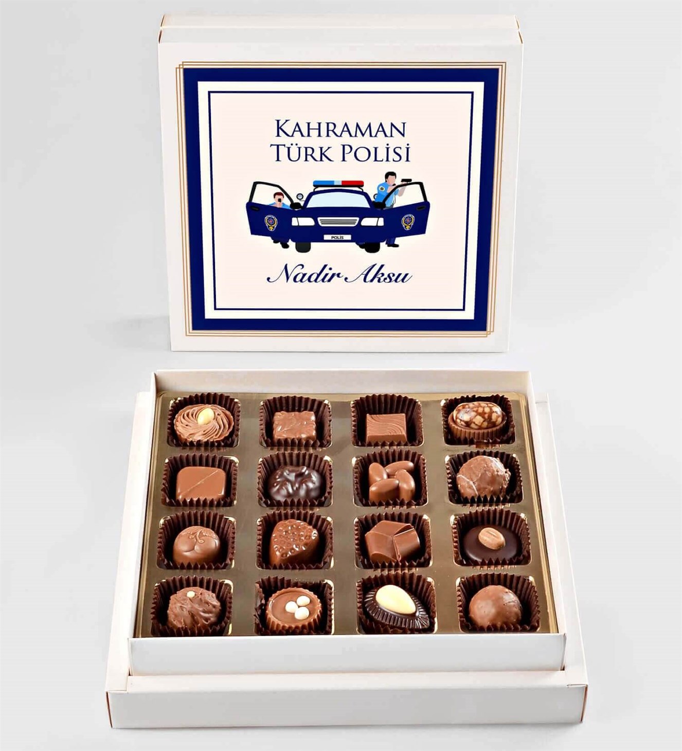 İsme Özel Kahraman Polis Spesiyal Çikolata 16'lı