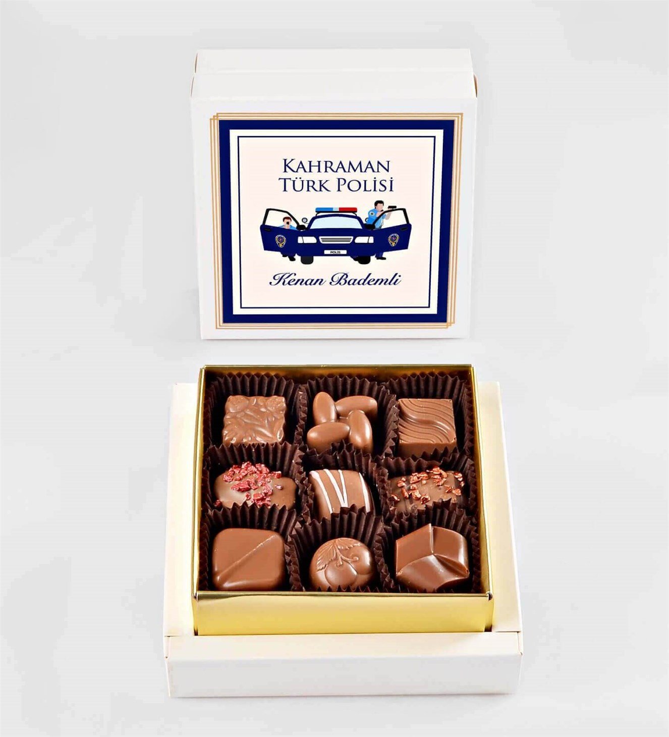 İsme Özel Kahraman Polis Spesiyal Çikolata 9'lu