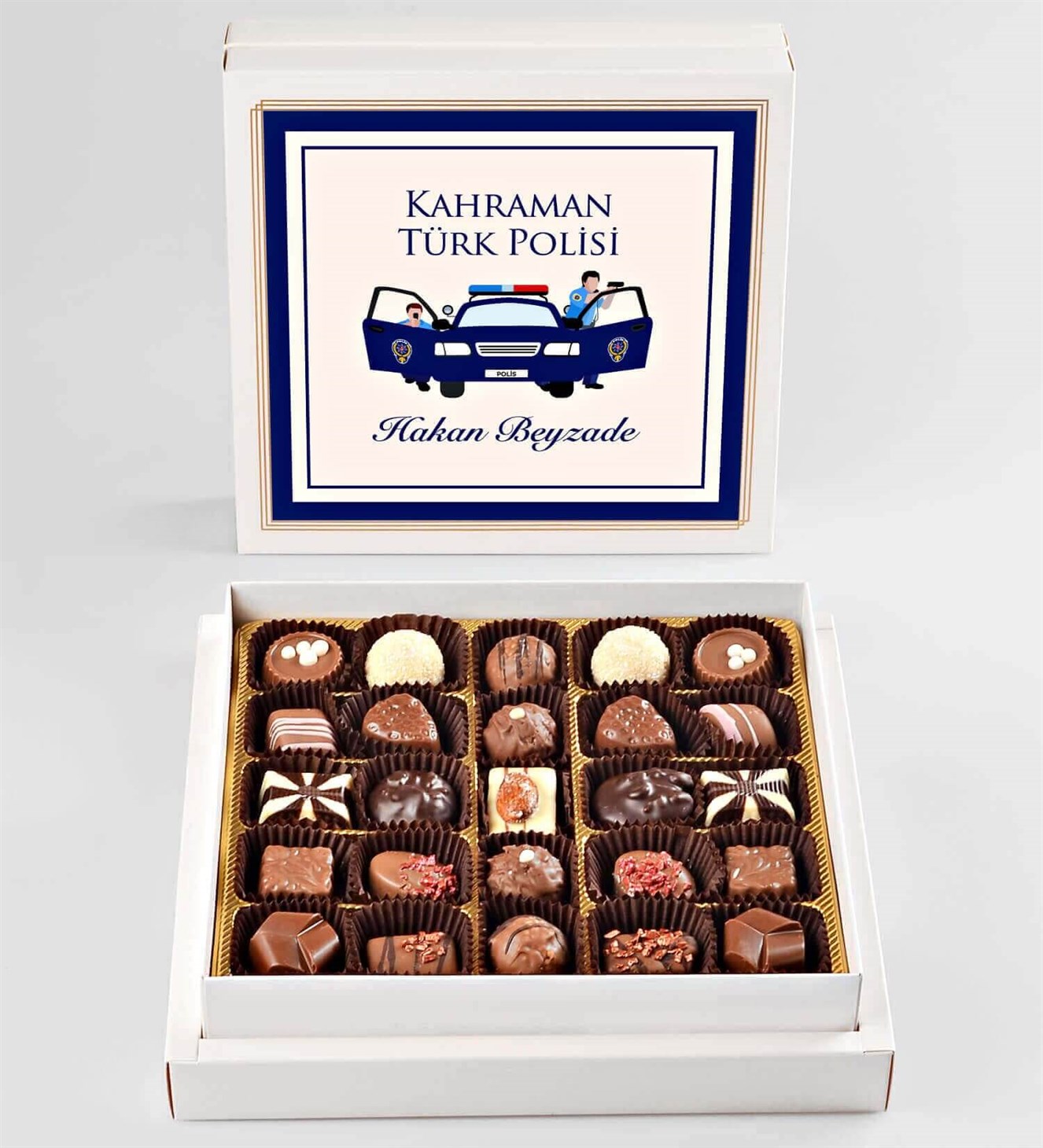 İsme Özel Kahraman Polis Spesiyal Çikolata 25'li