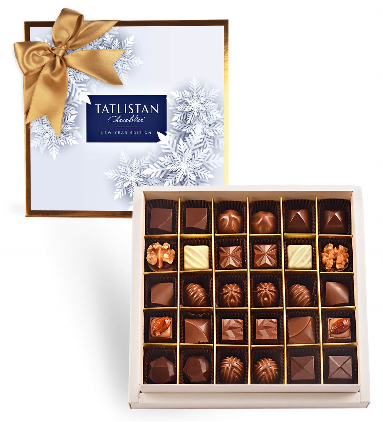 Kar Taneleri 15 Çeşitli Artisan Çikolata 30'lu