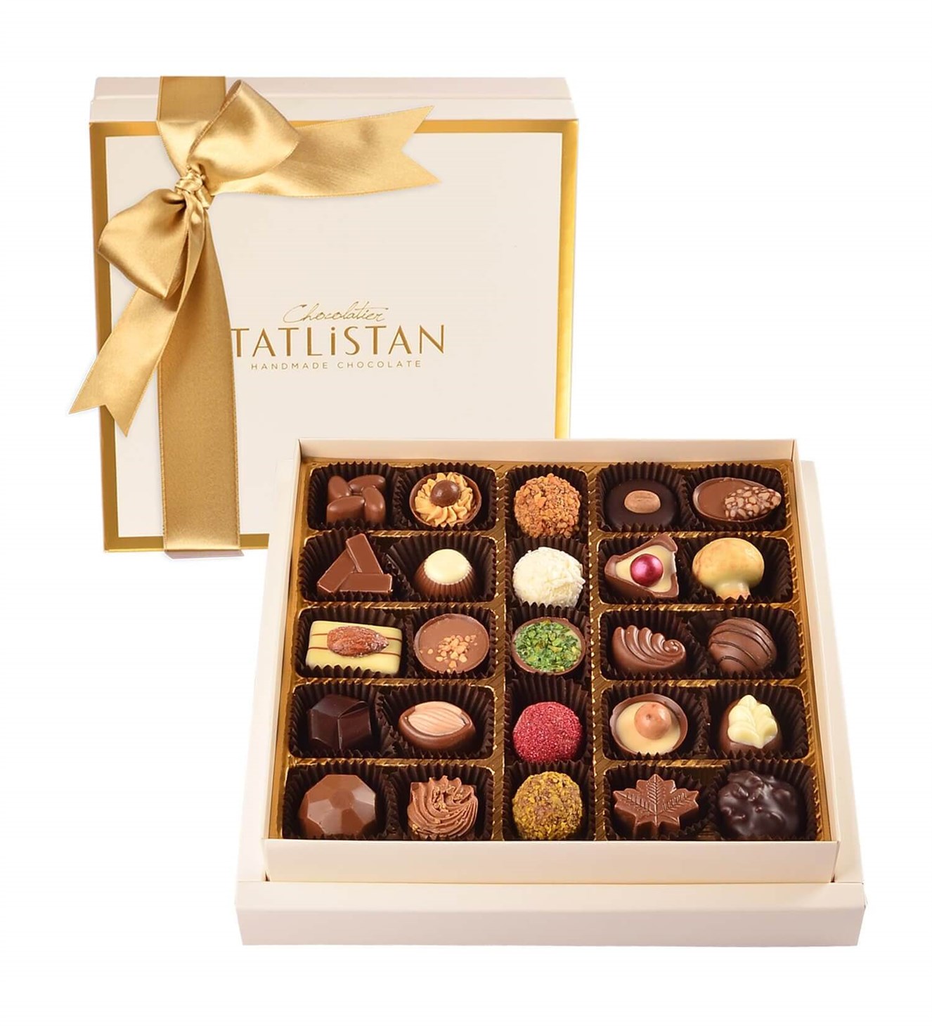 Karamelli, Cevizli, Tarçınlı Spesiyal Belçika Çikolatası 25'li