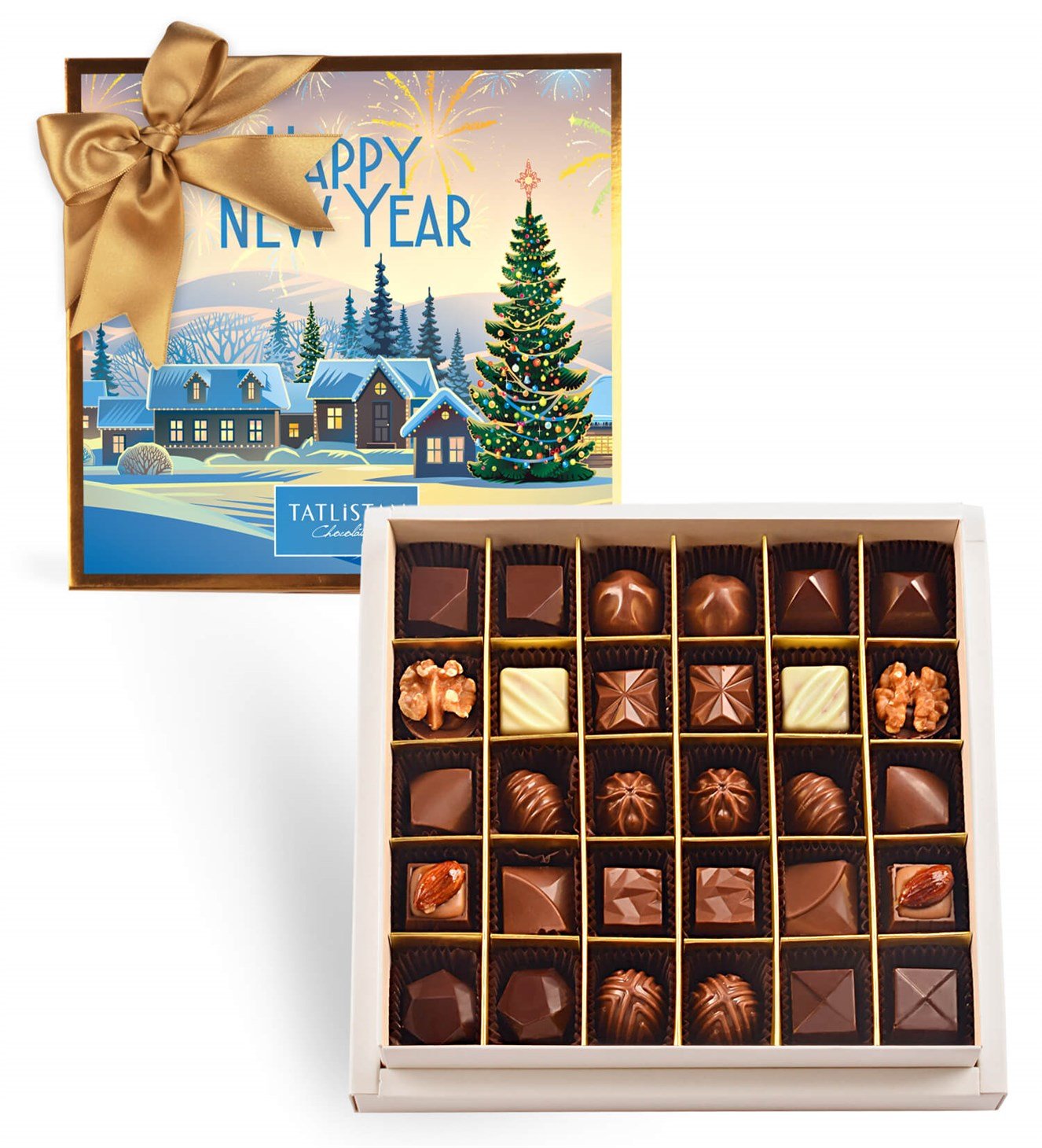 Karlı Evler 15 Çeşitli Artisan Çikolata 30'lu