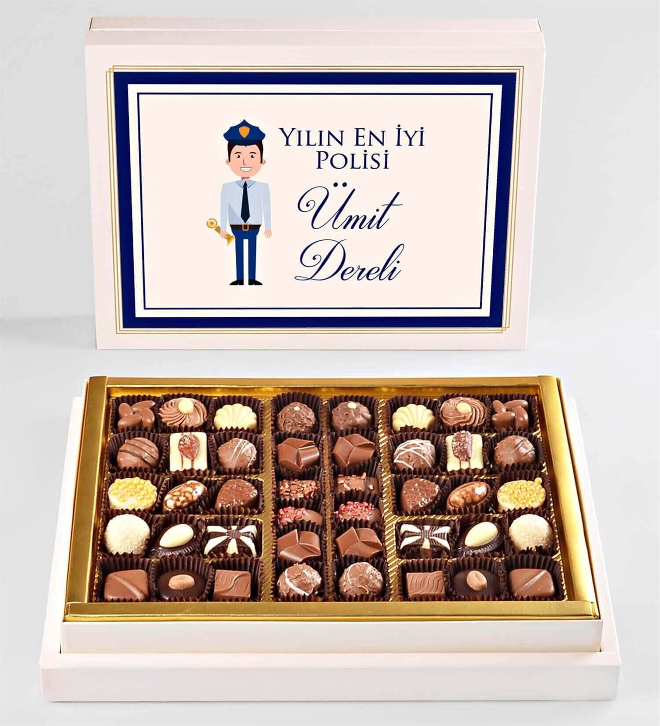 Kişiye Özel En İyi Erkek Polis Spesiyal Çikolata 42'li