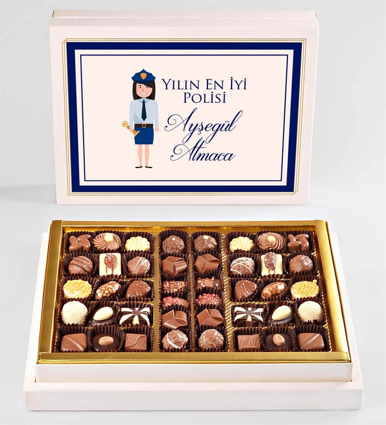 Kişiye Özel En İyi Kadın Polis Spesiyal Çikolata 42'li