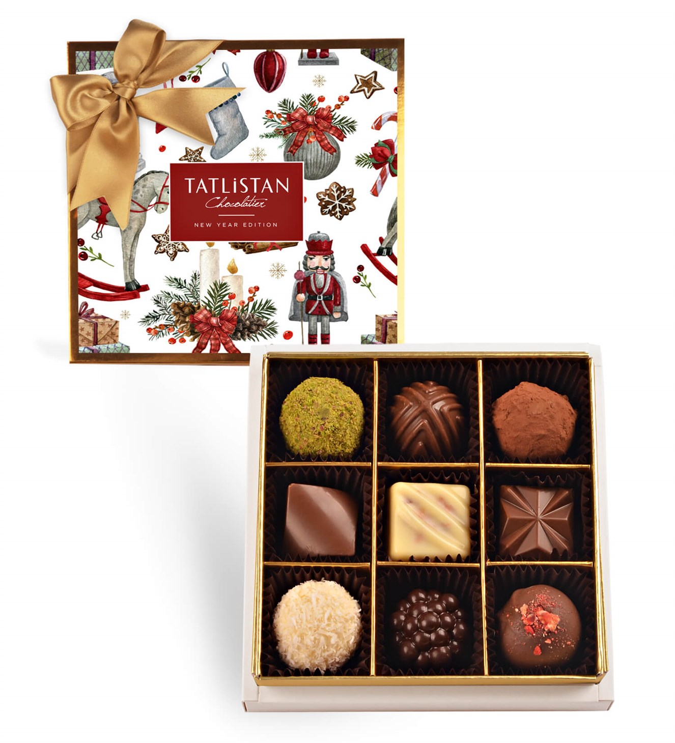 Kurşun Askerin Yılbaşı Günü 9 Çeşitli Artisan ve Trüf Çikolata 9'lu
