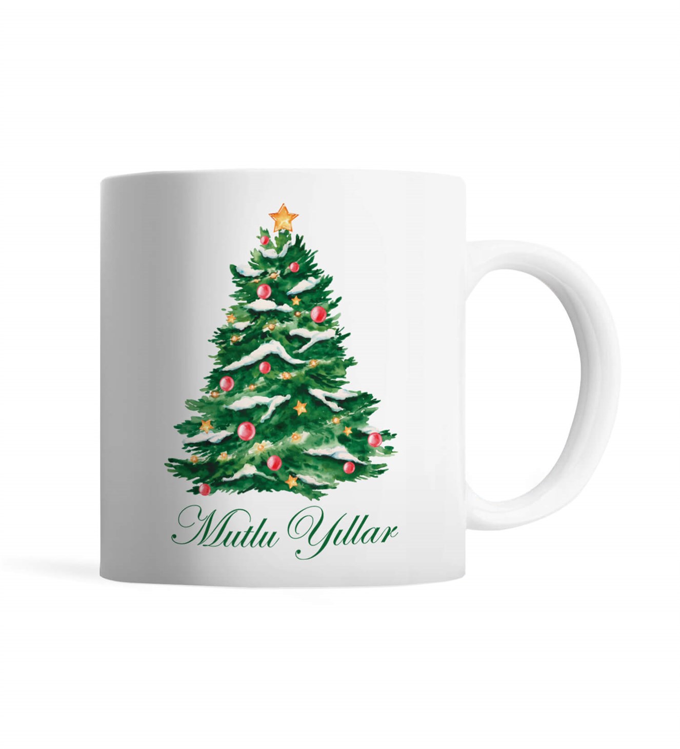 Mutlu Yıllar Yılbaşı Ağacı Hediye Kupa Bardak
