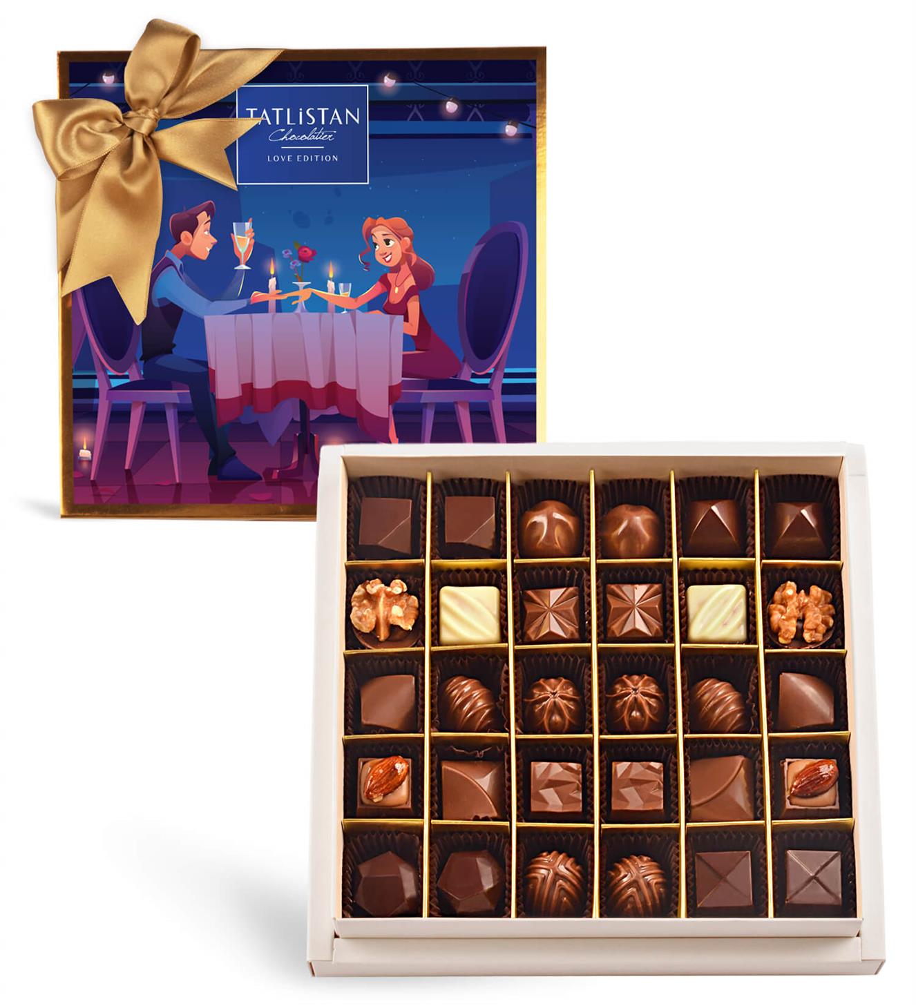 Romantic Dinner | 15 Çeşitli Artisan Çikolata 30'lu