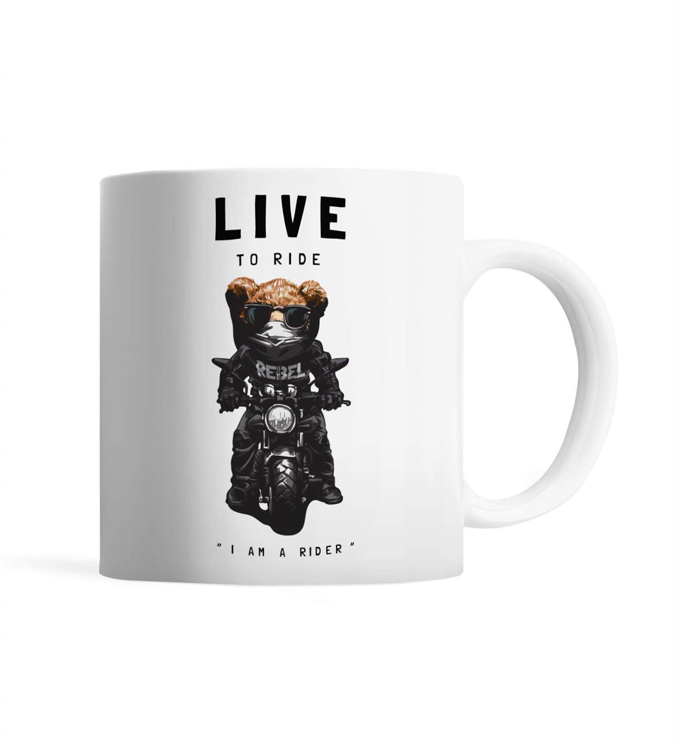 Teddy Bear | Live To Ride - Kupa Bardak