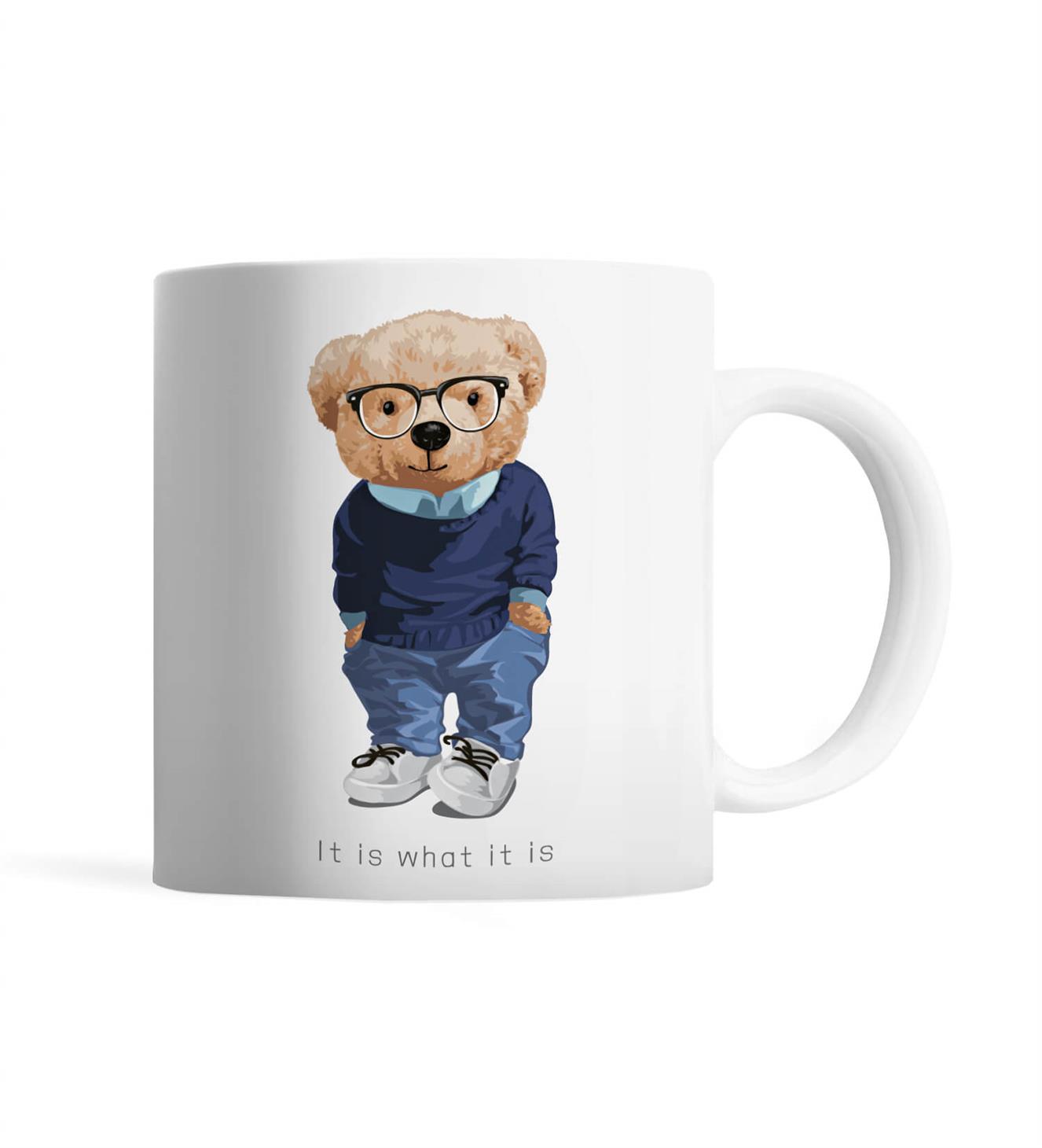 Teddy Bear | Style With Glasses - Kupa Bardak