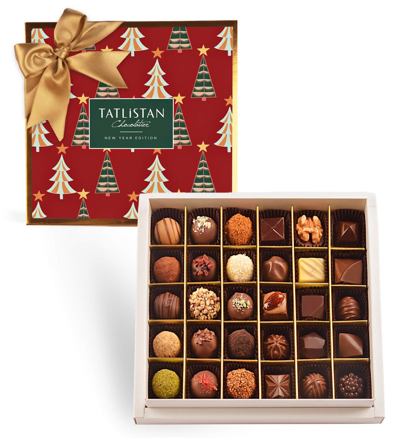 Yılbaşı Ağaçları 30 Çeşitli Artisan ve Trüf Çikolata 30'lu