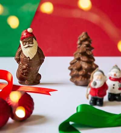 2 Boyutlu Noel Baba Şeklinde Yılbaşı Çikolatası