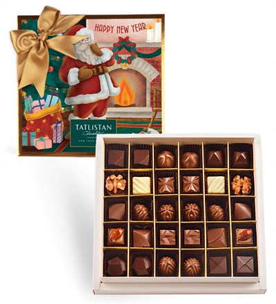 Evdeki Noel Baba 15 Çeşitli Artisan Çikolata 30'lu