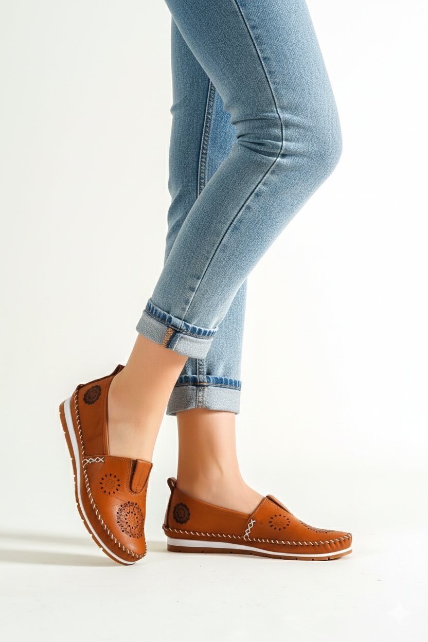 Hakiki Deri Taba Kadın Deri Babet DP16-0065